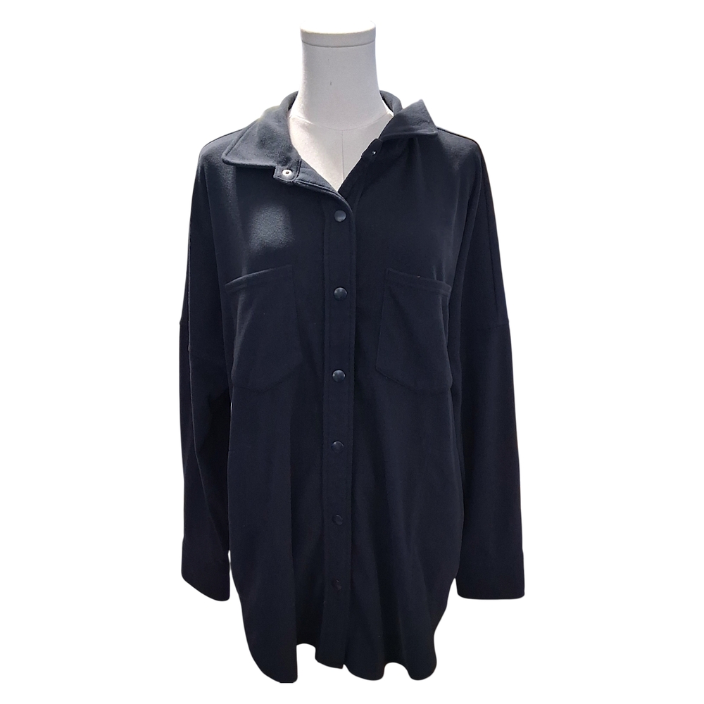 Mondetta Cozy Warm Fleece Shirt Womens Size XL - black